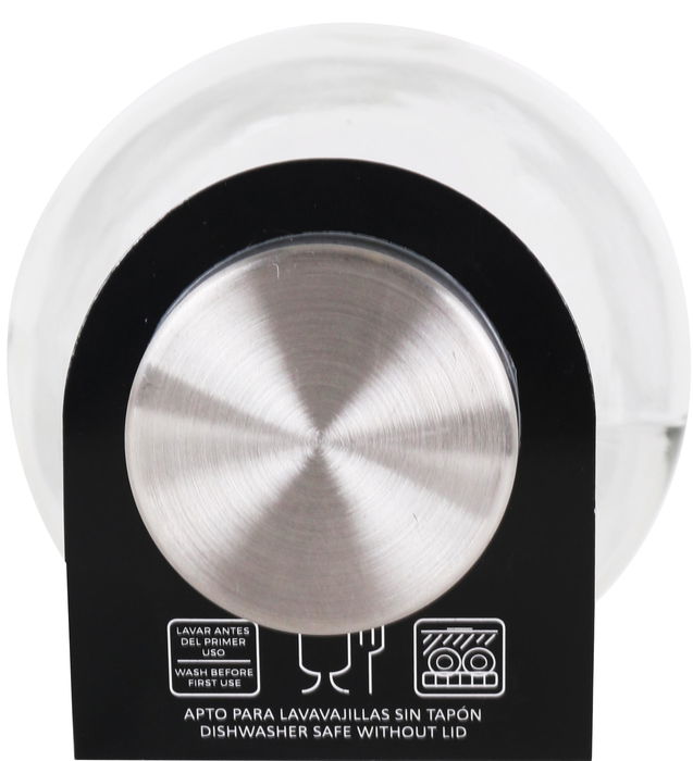 Anna Botella de Vidrio con Tapón de Metal 1 Litro 9 x 31.5 cm (12 Unidades)