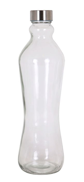 Anna Botella de Vidrio con Tapón de Metal 1 Litro 9 x 31.5 cm (12 Unidades)