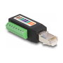 DeLOCK Adaptador Terminal RJ45 Cat.5e Macho Angulado 90° Negro/Verde para Conexión a Bloque de Terminales