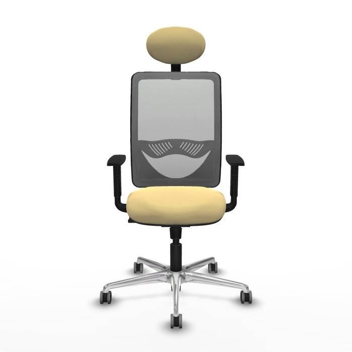 PIQUERAS Y CRESPO Silla de oficina Zulema con mecanismo Sincro, Crema y Gris PIQUERAS Y CRESPO Silla de oficina Zulema con mecanismo Sincro, Crema y Gris