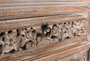 GINER Y COLOMER Aparador de madera de teca con 2 cajones y 2 puertas en Blanco lavado