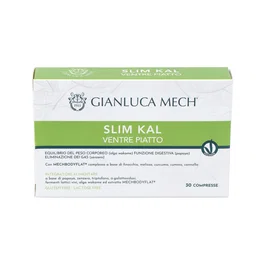 GIANLUCA MECH MECHBODYFLAT Slim Kal Ventre Plano 30 Comprimidos - Alga Wakame y Jengibre para Gases Intestinales y Control de Peso