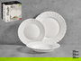 Vivalto Set Vajilla Relieve Opal 18 Piezas Blanco 26x26x19cm Apto Lavavajillas Microondas (Set de 2)