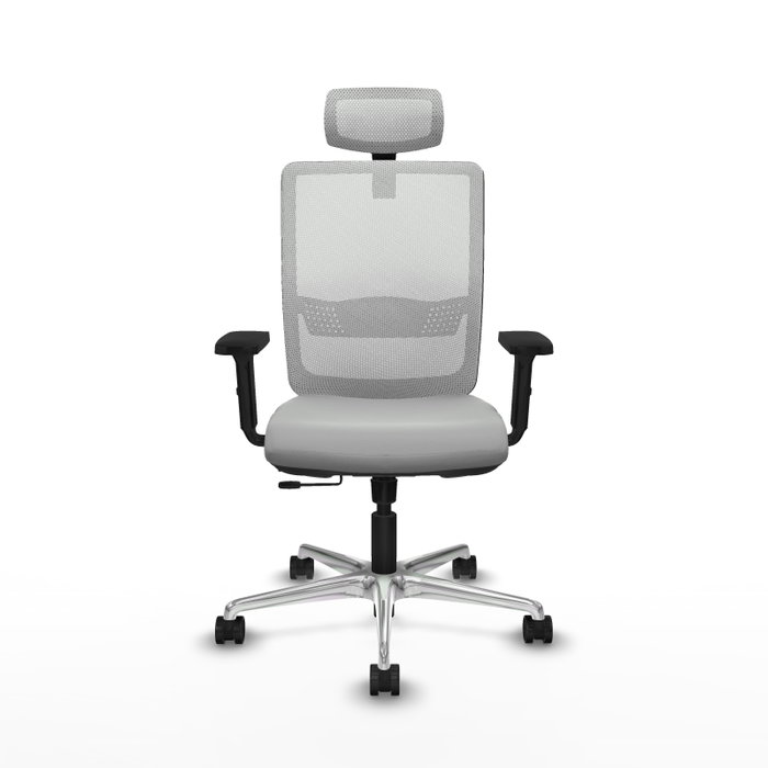 PIQUERAS Y CRESPO Silla de oficina Haches Gris claro/Blanco