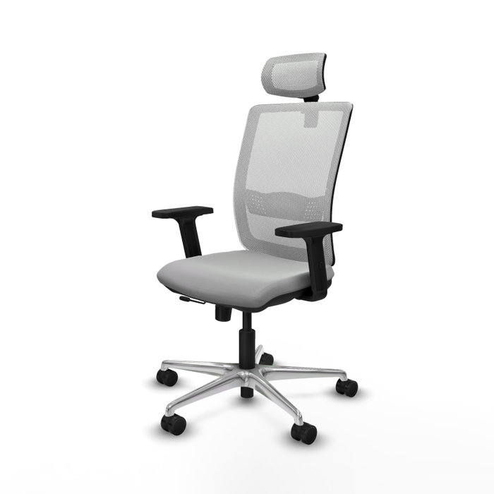 PIQUERAS Y CRESPO Silla de oficina Haches Gris claro/Blanco