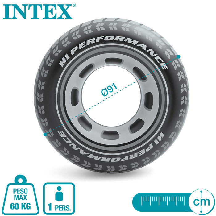 Intex Flotador Rueda Neumático 91 cm Intex Flotador Rueda Neumático 91 cm