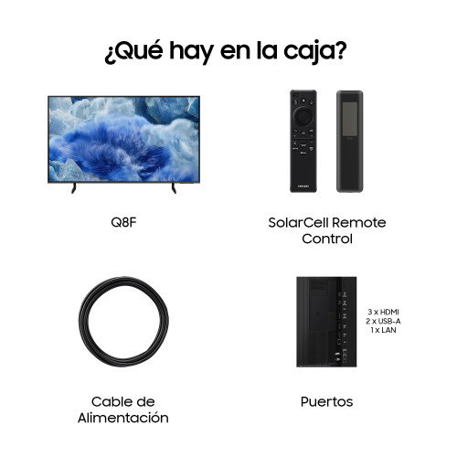 Samsung TV 75 pulg. QLED Q8F 4K Vision AI Smart TV 2025 TQ75Q8FAAUXXC Samsung TV 75 pulg. QLED Q8F 4K Vision AI Smart TV 2025 TQ75Q8FAAUXXC