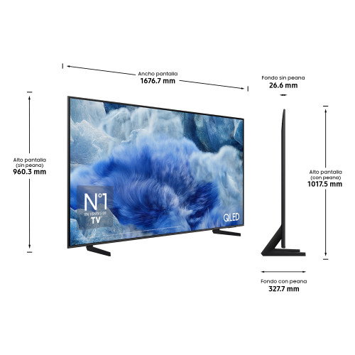 Samsung TV 75 pulg. QLED Q8F 4K Vision AI Smart TV 2025 TQ75Q8FAAUXXC Samsung TV 75 pulg. QLED Q8F 4K Vision AI Smart TV 2025 TQ75Q8FAAUXXC