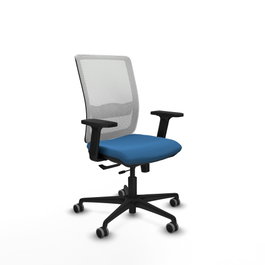 PIQUERAS Y CRESPO Silla de oficina Haches Azul claro y Blanco