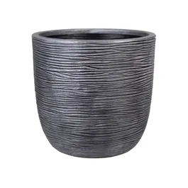 Strata STR5021711059960 Maceta Redonda Amalfi L Ø 42,5 cm x 40 cm Alto Color Peltre