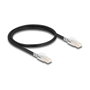 DeLOCK Cable de red RJ45 Cat.6A S/FTP con clips de seguridad, 0,5 m, Negro