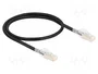 DeLOCK Cable de red RJ45 Cat.6A S/FTP con clips de seguridad, 0,5 m, Negro
