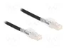 DeLOCK Cable de red RJ45 Cat.6A S/FTP con clips de seguridad, 0,5 m, Negro
