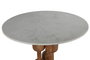DKD Home Decor Mesa Redonda de Comedor de Acacia y Mármol