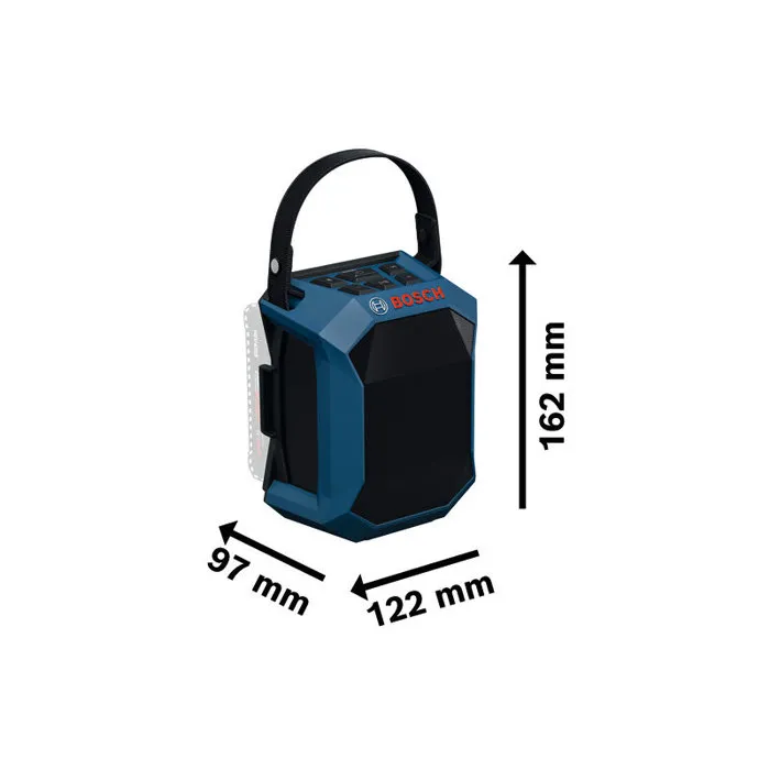 Bosch AACCP77749 Altavoz Bluetooth PROFESSIONAL GPB 18V-1 C 18V - Protección batería, batería y cargador no incluidos