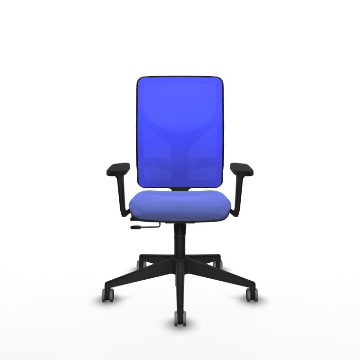 PIQUERAS Y CRESPO Silla de oficina Motilla Azul con mecanismo Sincro/Traslack