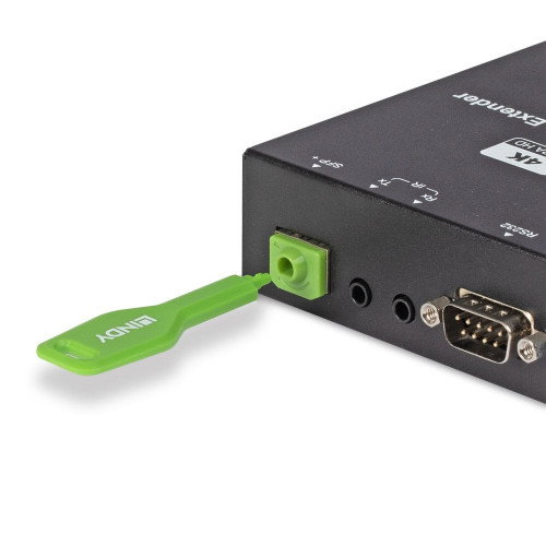Lindy 47911 Bloqueador de Puerto SFP, Llave de Seguridad, Verde, ABS, 1 Unidad