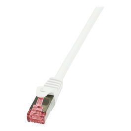 LogiLink Cable de Red Patchkabel CAT6 RJ45 S/FTP LSZH 2m Blanco, AWG27/7, PiMF, Conectores Macho, Cumple ISO/IEC 11801