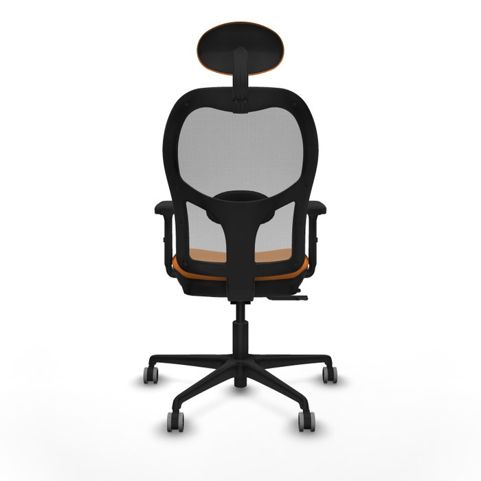 PIQUERAS Y CRESPO Silla de oficina Jorquera Naranja/Gris con mecanismo Sincro/Traslack