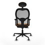 PIQUERAS Y CRESPO Silla de oficina Jorquera Naranja/Gris con mecanismo Sincro/Traslack