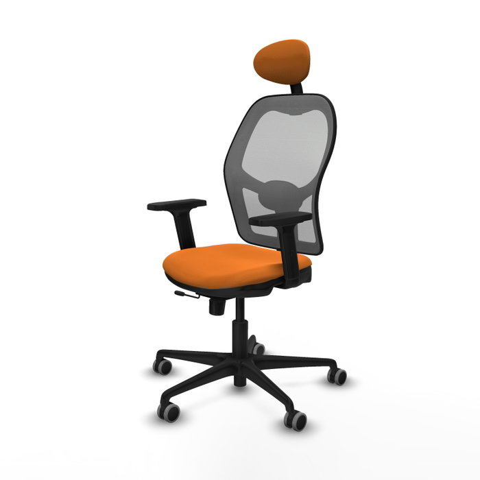 PIQUERAS Y CRESPO Silla de oficina Jorquera Naranja/Gris con mecanismo Sincro/Traslack