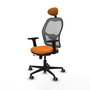PIQUERAS Y CRESPO Silla de oficina Jorquera Naranja/Gris con mecanismo Sincro/Traslack