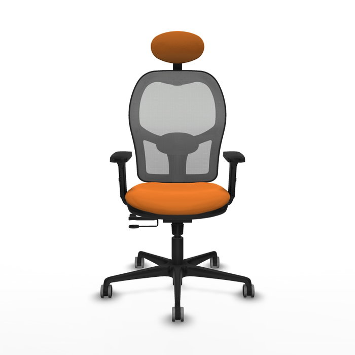PIQUERAS Y CRESPO Silla de oficina Jorquera Naranja/Gris con mecanismo Sincro/Traslack