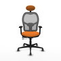 PIQUERAS Y CRESPO Silla de oficina Jorquera Naranja/Gris con mecanismo Sincro/Traslack