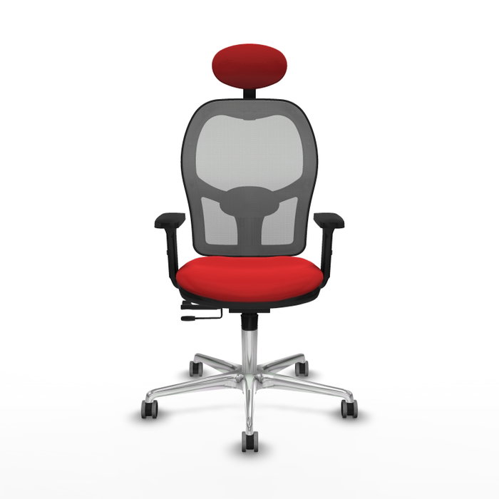 PIQUERAS Y CRESPO Silla de oficina Jorquera con mecanismo Sincro/Traslack, Rojo y Gris PIQUERAS Y CRESPO Silla de oficina Jorquera con mecanismo Sincro/Traslack, Rojo y Gris