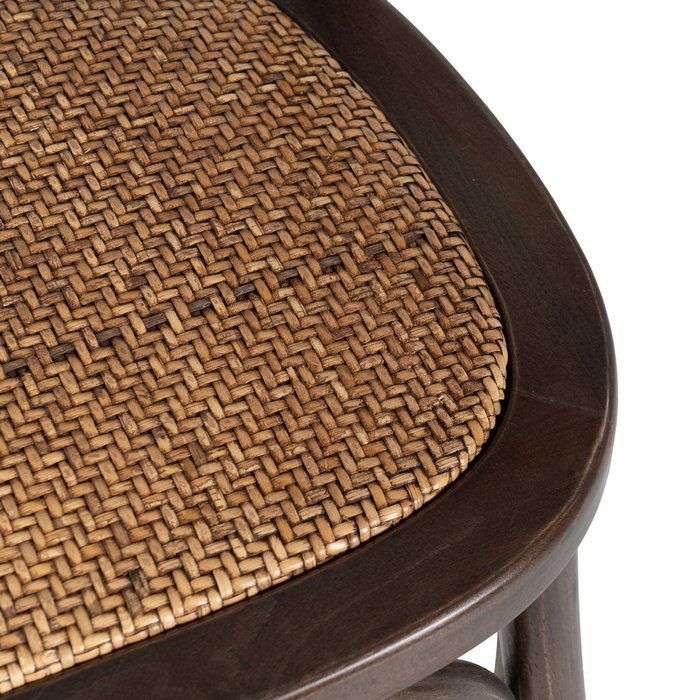 Silla Chocolate Madera-Ratán 55 X 50 X 81 cm