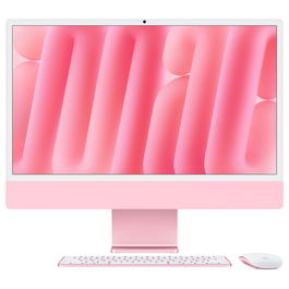 Apple iMac 24 pulgadas con pantalla Retina 4.5K, chip M4 (CPU 10 núcleos, GPU 10 núcleos), 16GB RAM, 256GB SSD - Rosa