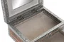 DKD Home Decor Joyero Árabe Plateado Marrón Madera y Aluminio 13 x 8 x 17.5 cm (2 Unidades)