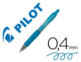 Pilot Bolígrafo G-2 Pixie Azul Claro Tinta Gel Retráctil Sujeción de Caucho Trazo 0,4 mm