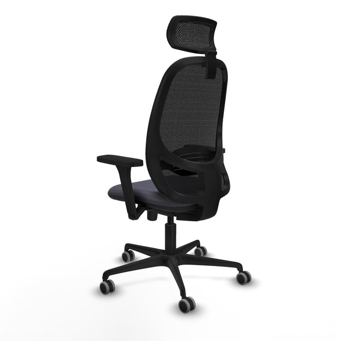 PIQUERAS Y CRESPO Silla de oficina Cilanco con mecanismo Sincro, Gris oscuro y Negro