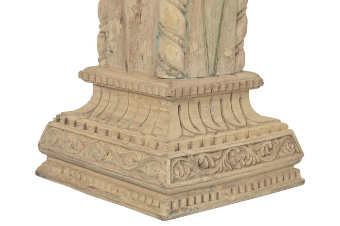 DKD Home Decor Columna Decorativa Antique Columns en Teca Natural 30x200x30 cm