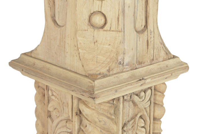 DKD Home Decor Columna Decorativa Antique Columns en Teca Natural 30x200x30 cm