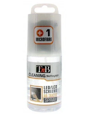 T'nB Gel Limpiador NEEC200 para Pantallas LED, LCD, TFT, Plasma - 200 ml sin Alcohol con Gamuza de Microfibra