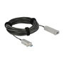 DeLOCK Cable Óptico Activo USB 20 m Tipo A a Tipo A y Micro-B 5 Gbps - Negro, Plata