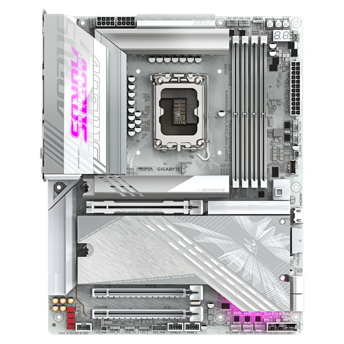 Gigabyte Z890 AORUS ELITE X ICE Placa Base ATX - Intel LGA 1851, DDR5 Hasta 9500MHz, Wi-Fi 7, Thunderbolt 4, S1851/DDR5/ATX Gigabyte Z890 AORUS ELITE X ICE Placa Base ATX - Intel LGA 1851, DDR5 Hasta 9500MHz, Wi-Fi 7, Thunderbolt 4, S1851/DDR5/ATX