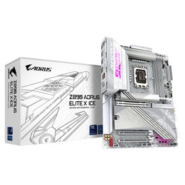 Gigabyte Z890 AORUS ELITE X ICE Placa Base ATX - Intel LGA 1851, DDR5 Hasta 9500MHz, Wi-Fi 7, Thunderbolt 4, S1851/DDR5/ATX