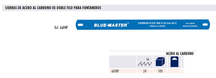 Blue Master Hoja de Sierra de Mano Carbonflex 300x25 24Z