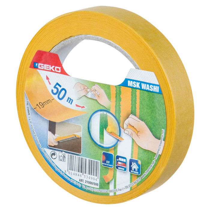 Geko Cinta papel washi pro universal naranja 19 mm x 50 m Geko Cinta papel washi pro universal naranja 19 mm x 50 m