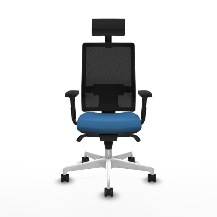 PIQUERAS Y CRESPO Silla de oficina Horna con mecanismo Sincro, Azul claro y Negro