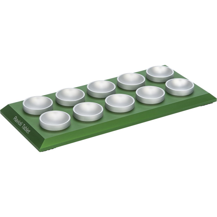 Marcato Ravioli Tablet Green Ravioliform en Verde / Plata