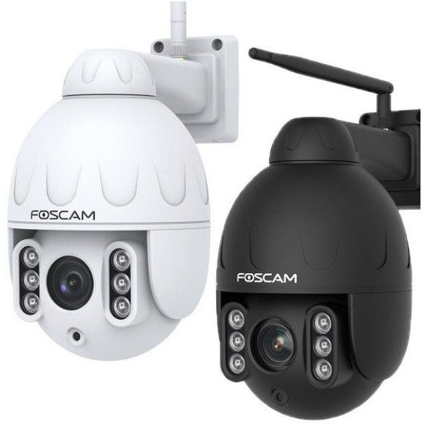 Foscam SD4-WB Cámara de Seguridad IP Exterior 4MP PTZ Inalámbrica Zoom Óptico 4x Visión Nocturna 50m IP66 Blanco