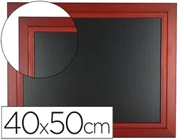 Liderpapel Pizarra Negra Mural de Madera para Rotulador Tiza 40x50cm
