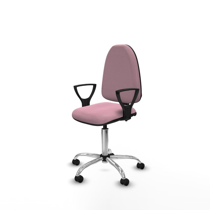 PIQUERAS Y CRESPO Silla de oficina Aýna Rosa con Base Cromada