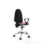 PIQUERAS Y CRESPO Silla de oficina Aýna Rosa con Base Cromada