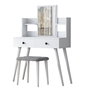 Hanah Home BJ102-2235 Mesa de Maquillaje Blanca 103x111.8x40 cm