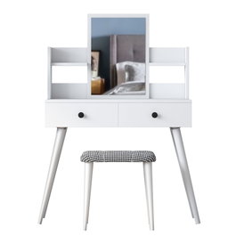 Hanah Home BJ102-2235 Mesa de Maquillaje Blanca 103x111.8x40 cm